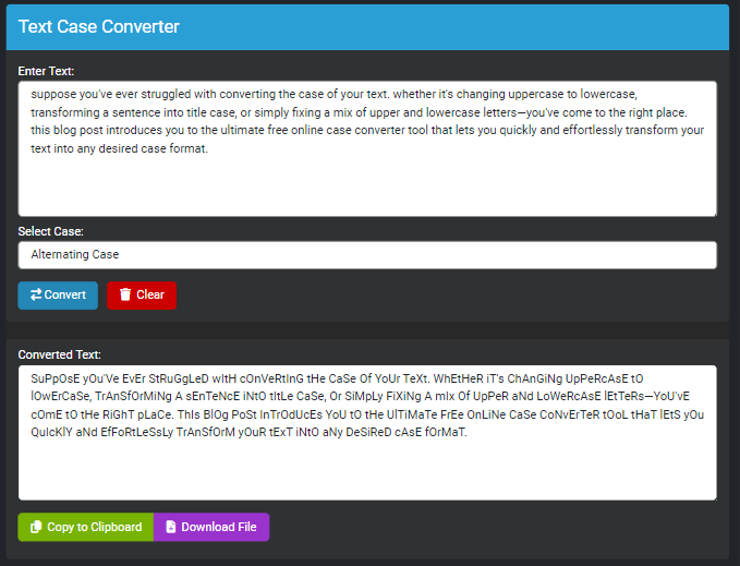 alternating case converter alternating case converter